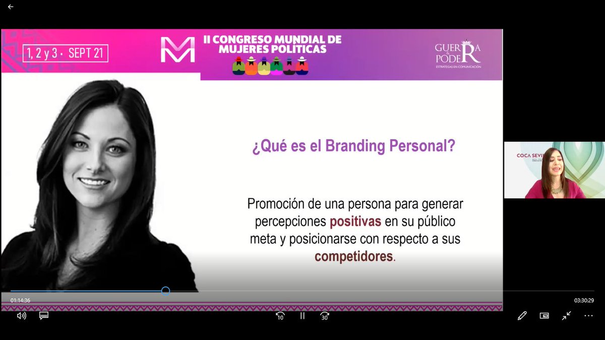 cmmujeres's tweet photo. "Debemos sacar oportunidades de la crisis, y lo que nos arroja la nueva realidad, para generar estrategias de distinción y marca" @coca_sevilla
#IICMMP #guerraypoder https://t.co/Mcrl1rQ7HB