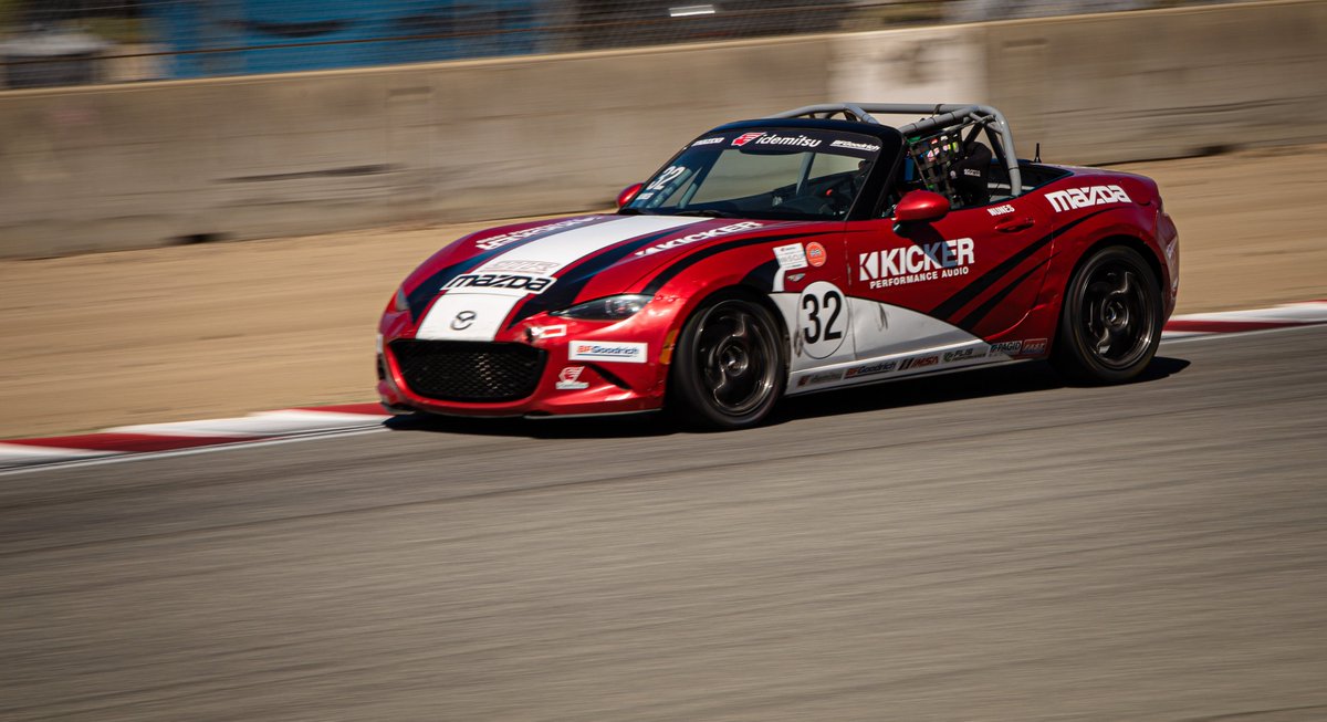 @chris2nunes making quick work of the stretch between 4 and 5 at the #mx5cup #weathertechraceway #lagunaseca @JTR_9696 I @KICKERaudio @MazdaMX5Cup