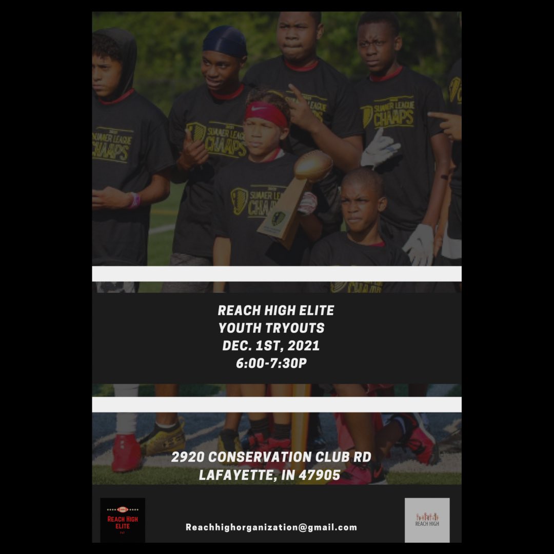 RHF__34's tweet photo. Coming this Winter! Reach High Elite will host our very first Youth and High School 7v7  Tryouts!
Wednesday, December 1st will be our youth tryouts, and the following Wednesday, December 8th will be our High School Tryouts! For any further questions please email or dm us! https://t.co/uo0eUvgl9I