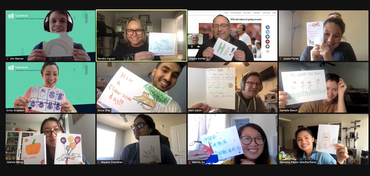 Today we hosted a great Upwave Momentum Event creating Cards for Hospitalized Kids all while working virtually! Such a great team event while impacting the lives of 220 kids!

#upwaveway
#upwavemomentum