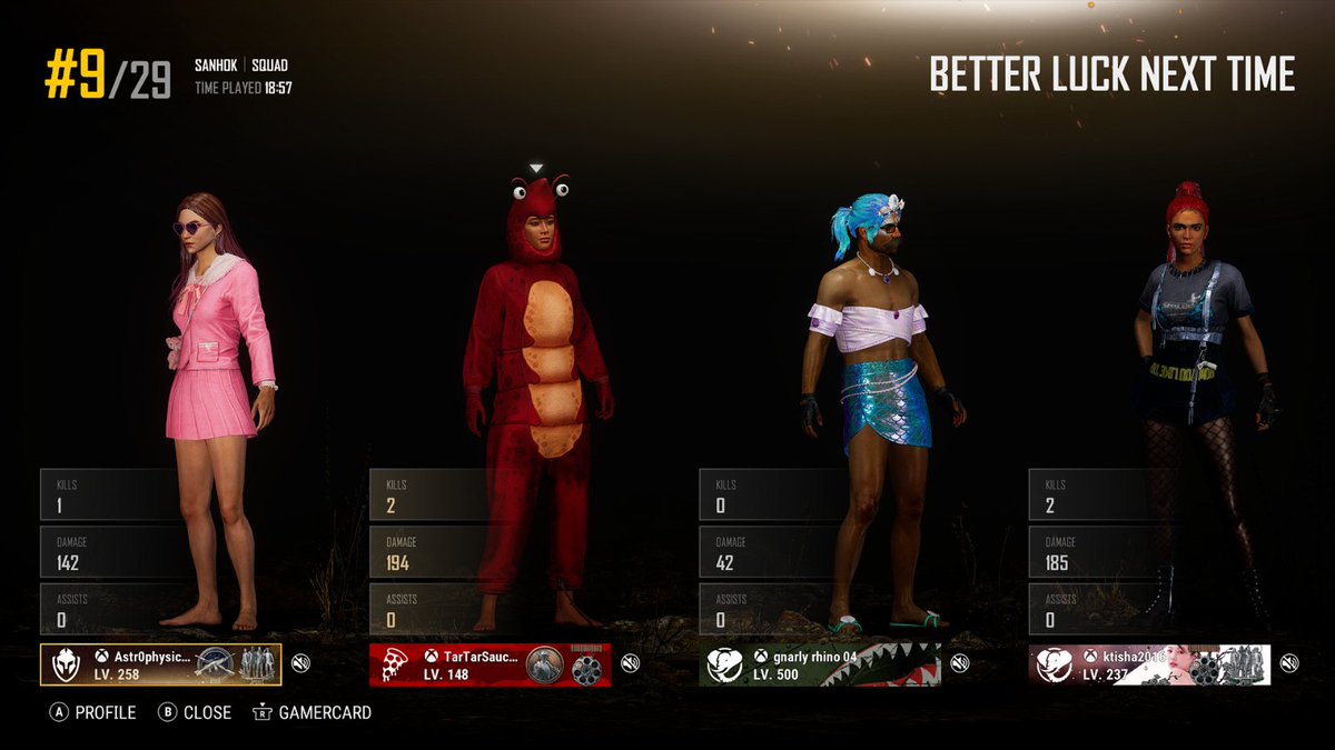 TarTarSauce8650's tweet photo. When the boys get #YOTED on a hot drop and the girls still get #9! YAY! @Astr0Physics101 #gnarlyrhino04 #ktisha2016 @PUBG @PUBG_US https://t.co/nrpdZHwU9O