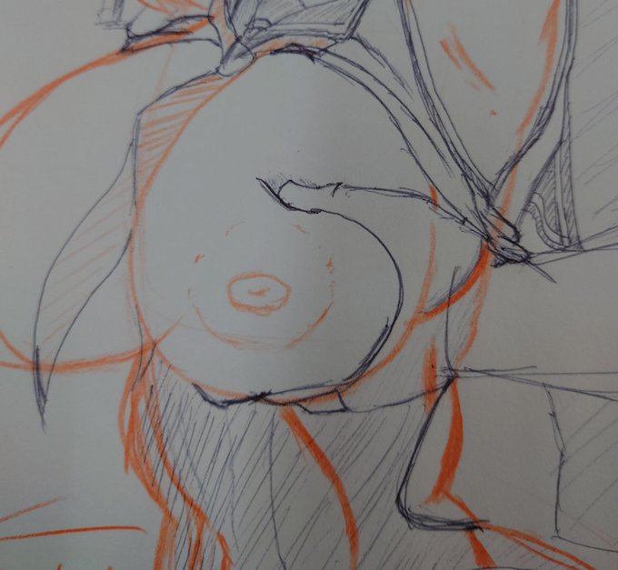 アナログで練習再開、昨日で3日目。
今日練習続けて三日坊主回避なるか?
とりあえず昨日のアナログ練習模写。
相変わらずおっぺぇ描いてます。 