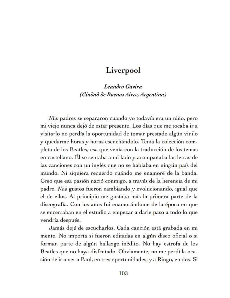 gabirra9's tweet photo. A los amantes de la literatura y de Los Beatles. Les dejo un cuento de mi autoría que formó parte de una antología de relatos con temática sobre la banda. Espero que lo disfruten. Sigue en los próximos tweets. https://t.co/2byD6TL4PT