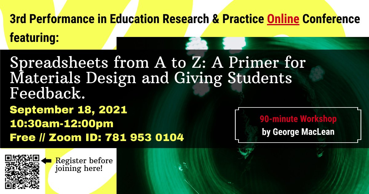 All these innovative PIE ideas, but how can I manage, provide feedback, and assess all the amazing student performances?! 
Our PIE expert George MacLean has some fantastic skills he'll be sharing during his 90-minute workshop this Saturday!

Registration: ow.ly/GeM750G4qiZ