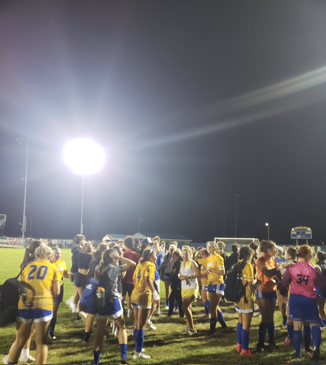 girlssoccer_hhs's tweet photo. Great rivalry and great game tonight v. Munster! 0-0 through regulation and 2OTs. Won it 4-2 in PKs. So proud of a great group of kids who fought hard till the end! #HighlandProud Player of the Game @sarah_2534 with 2 huge saves in PKs. #PaintThatBridge 💙⚽️💛 https://t.co/Li2KBzWGRz