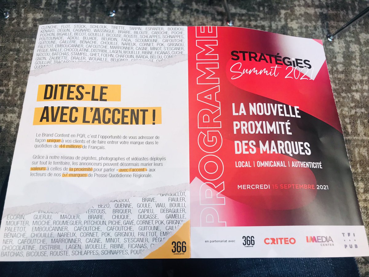 366communities's tweet photo. C’est parti pour le #StrategiesSummit, le rendez-vous de rentrée de @Strategies qui cette année parle avec l’accent ! Local, Proximité, Omnicanal : un programme pour l’année à venir avec @GillesWybo @StephaneDelapor @eliseducret et Antoine Dubois de @AccorHoteis https://t.co/JB2EDxf1Ru