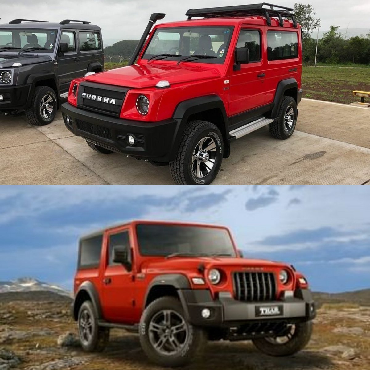 When you were practical drooling over new mahindra thar, and been planing to own one but than force motors drops a behemoth of off roader,
Just to make your life little difficult.
<a href="/anandmahindra/">anand mahindra</a>
Which one you like? Or shall I wait for our beloved xuv700❤️
#Mahindra #forcegurkha