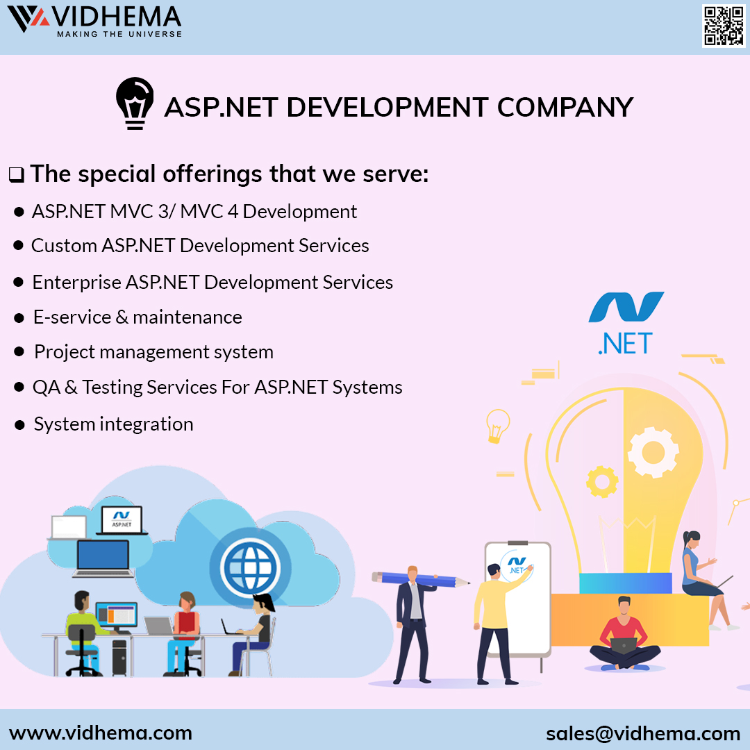 Vidhema1's tweet image. Your search for #aspnetdevelopmentcompany ends here!
We are a reliable and experienced #AspNet #webdevelopmentcompany that implements industry best practices.
We help you build simple yet fast and robust websites and applications.
#aspnetwebapplication #vidhematechnologies