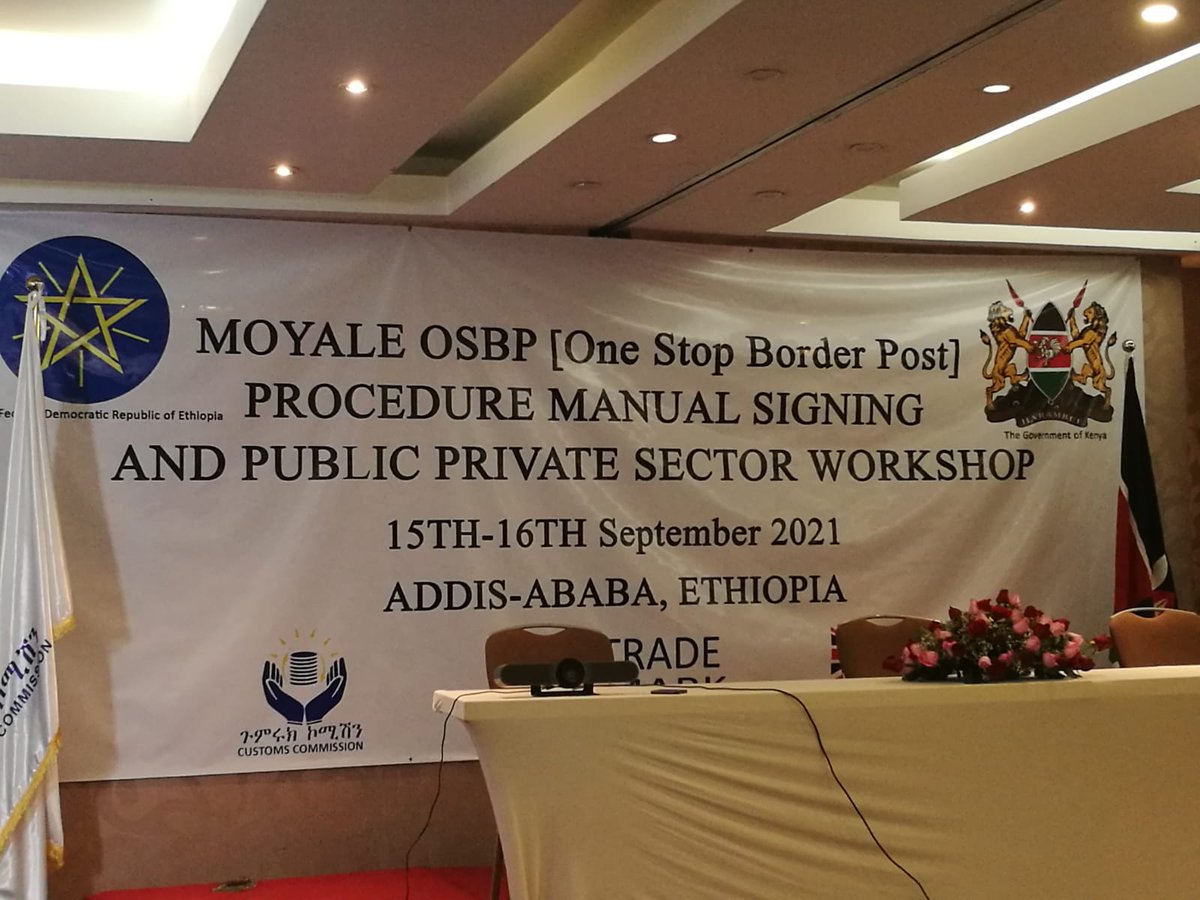 KRA_Customs's tweet photo. This morning, I addressed stakeholders from both Ethiopia and Kenya during the One-Stop Border Post Procedure Manual Signing in Addis Ababa. https://t.co/xRmcxazakc