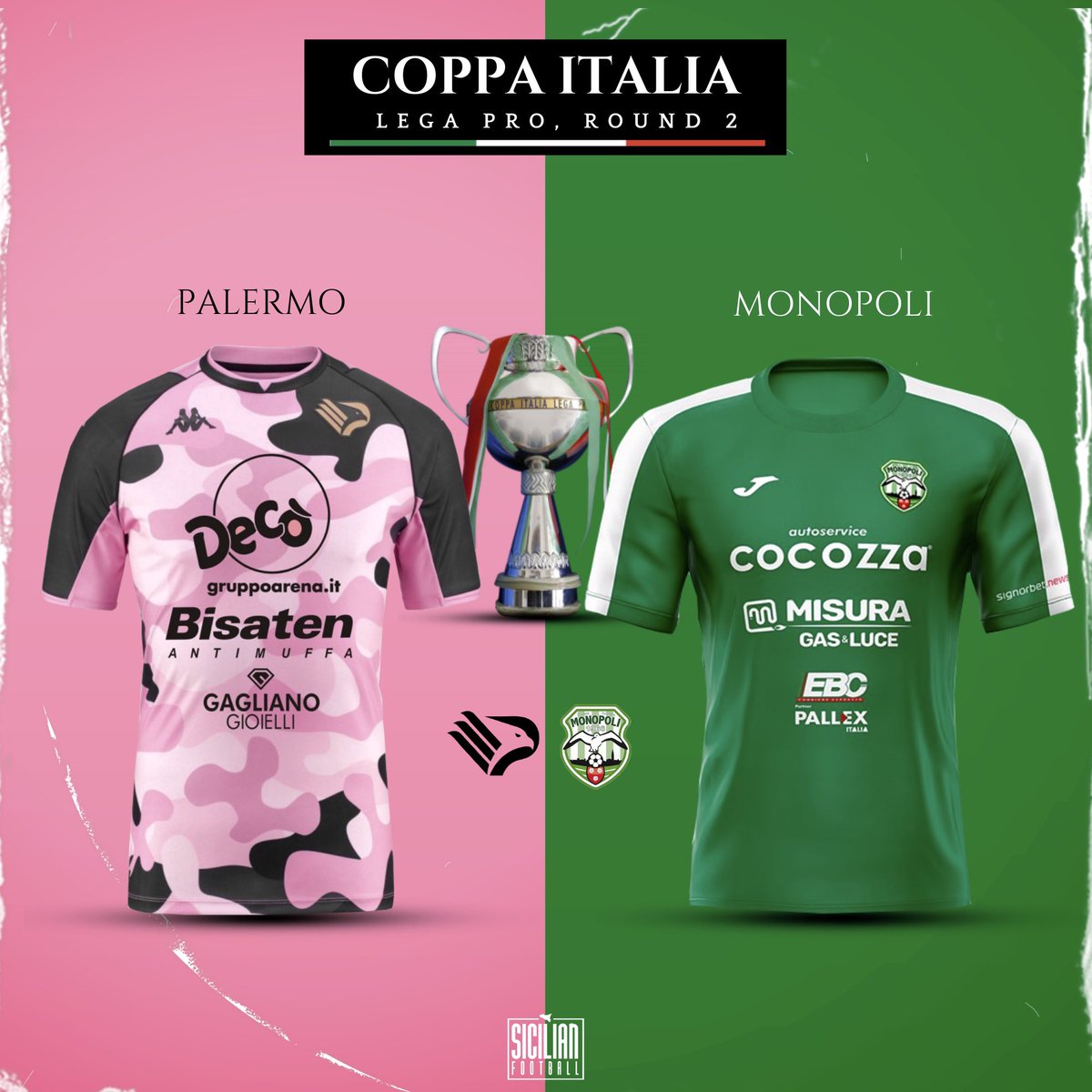 Sicilian Football on Twitter: "Round two of the Coppa Italia Lega Pro is on  today 🏆🇮🇹 Palermo, Catania and ACR Messina will be fighting for their  cup journeys to continue. Palermo face