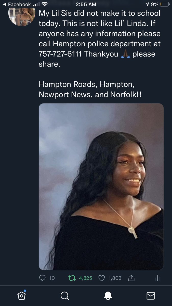 🗣🗣 SHE IS STILL MISSING! Her mother and siblings have been searching for her, her school principle is looking at all the bus cameras! Please keep sharing this tweet!

Thank you to everyone for retweeting 🥺 we will #FindLinda