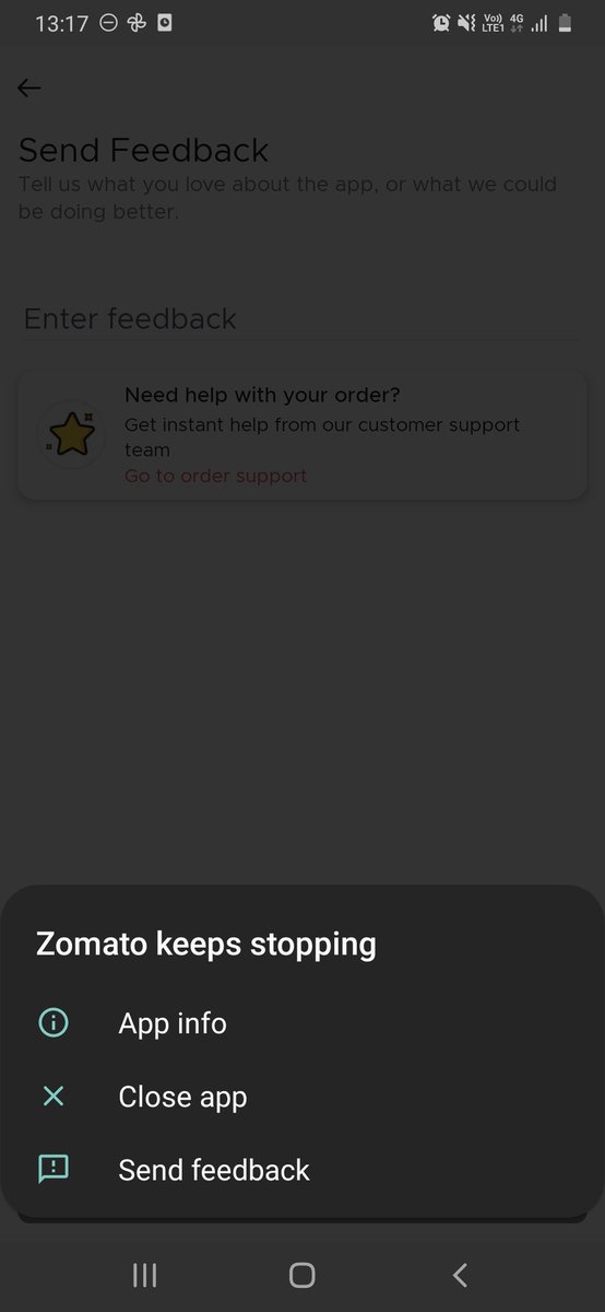 elemenopeekyu's tweet photo. @zomato 
The app is glitching when I am wanting to submit a complaint regarding my previous order. But not when I am wanting to make a new order. 
Is this just a coincidence? :)
Would appreciate to get some non glitches support. 
Thank you. https://t.co/X1B8EAKhgy