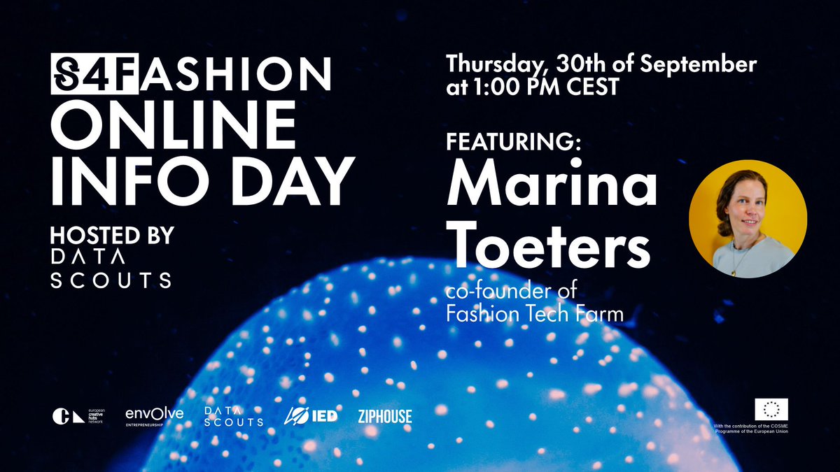 👗 Meet our guest speaker for the Fashion Labs session, @MToeters, co-founder of Fashion Tech Farm! 👇 Register Now lnkd.in/dNpVBp8P