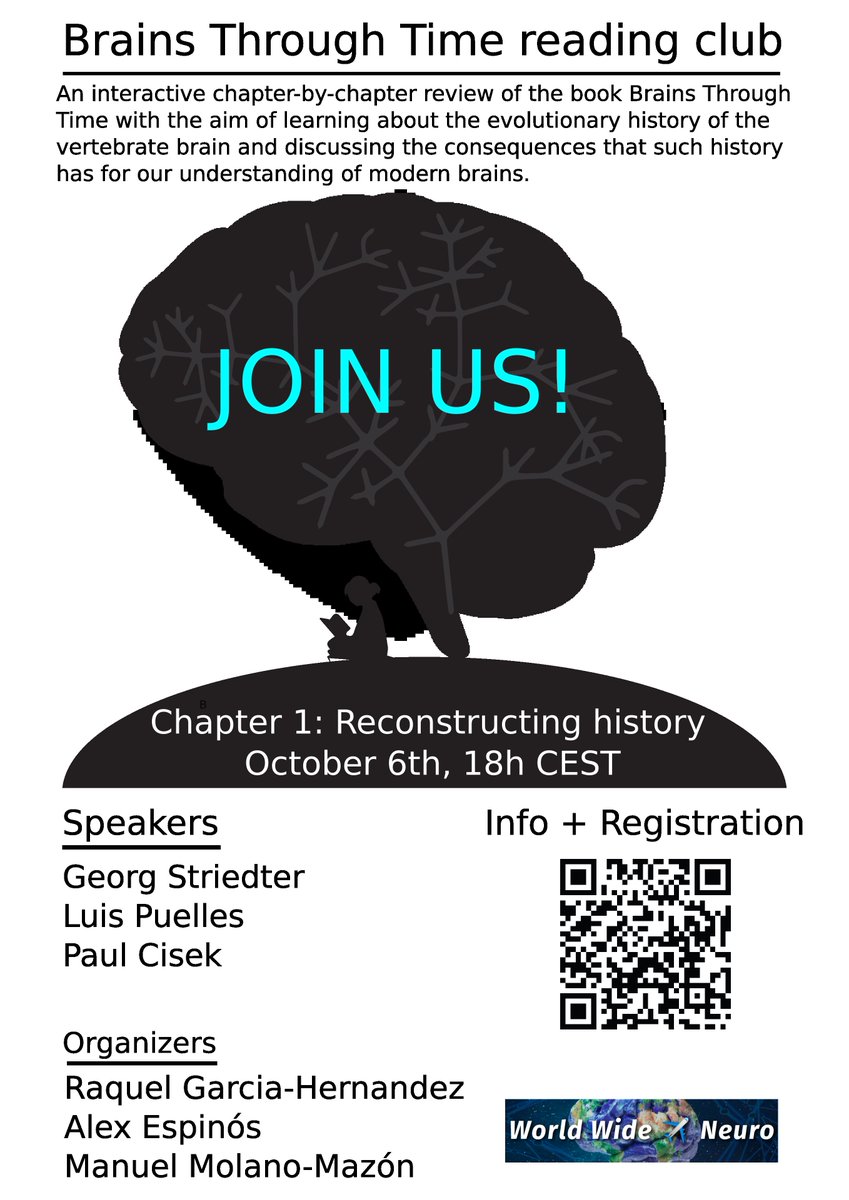 The Braining Club on "Would you like know all about the evolutionary history of the brain? Do you think such history is key to understanding and modeling modern brains? Join