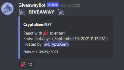 CryptoGem_NFT's tweet photo. We're having our final #NFTgiveaway!
1 GemNFT will be airdropped every week

1.  RT this post!
2. join our discord https://t.co/bk41T1ZBv4
3, click on party icon https://t.co/TZ68N2IIuc