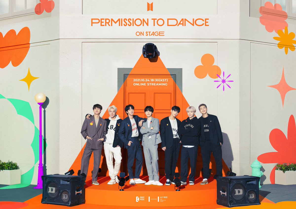 .@BTS_twt “PERMISSION TO DANCE ON STAGE” Online Concert coming soon! October 24, 6:30PM KST