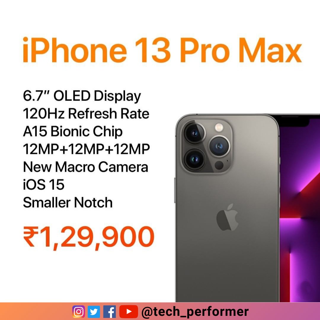 tech_performer's tweet image. Apple announced its iPhone 13 series with some new features.

#apple #appleevent #appleiphone #iphone13 #iPhone13ProMax #iPhone13Pro #iphone13series