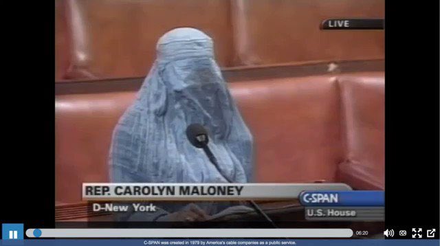 san_squared's tweet image. um this is the same woman who wore a burqa to justify and advocate for the US invasion of Afghanistan… anyways… #MetGala2021