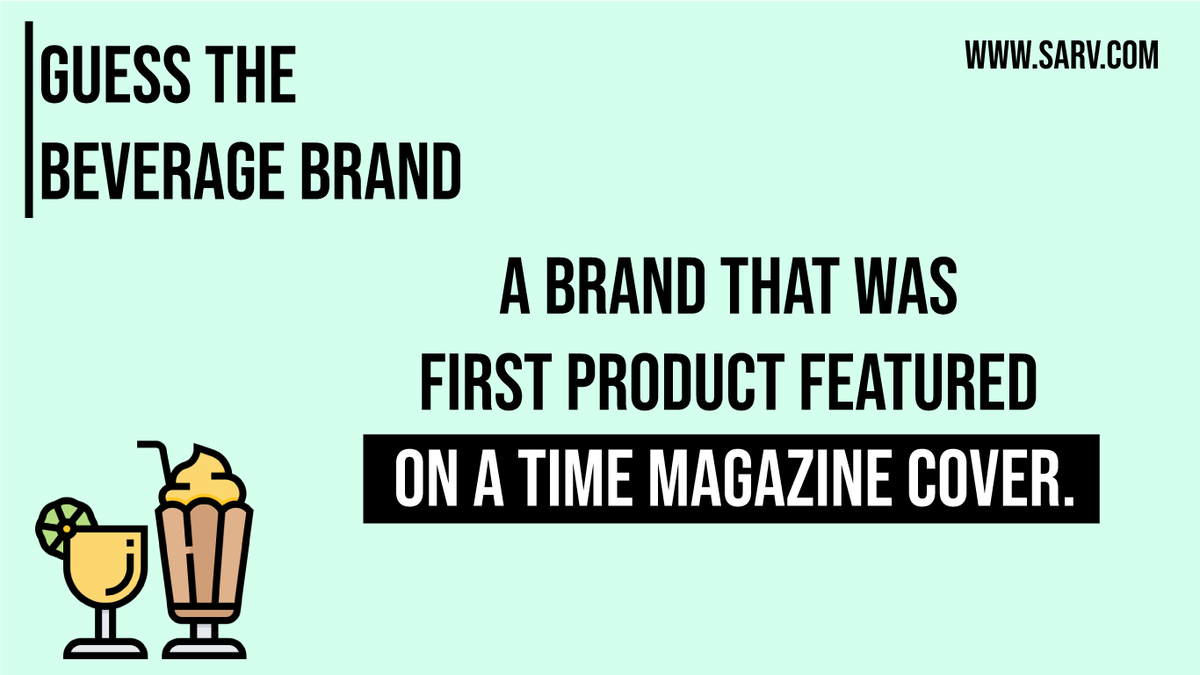 SarvOfficial's tweet photo. Guess The Beverage Brand. Quiz: 03
#Sarv #guessbeverage #brand #beverage #timemagazine #questionoftheday #quiz #QuizTime #tuesday #Wednesday #wednesdaythought #commentbellow https://t.co/pt6BTmQ1In