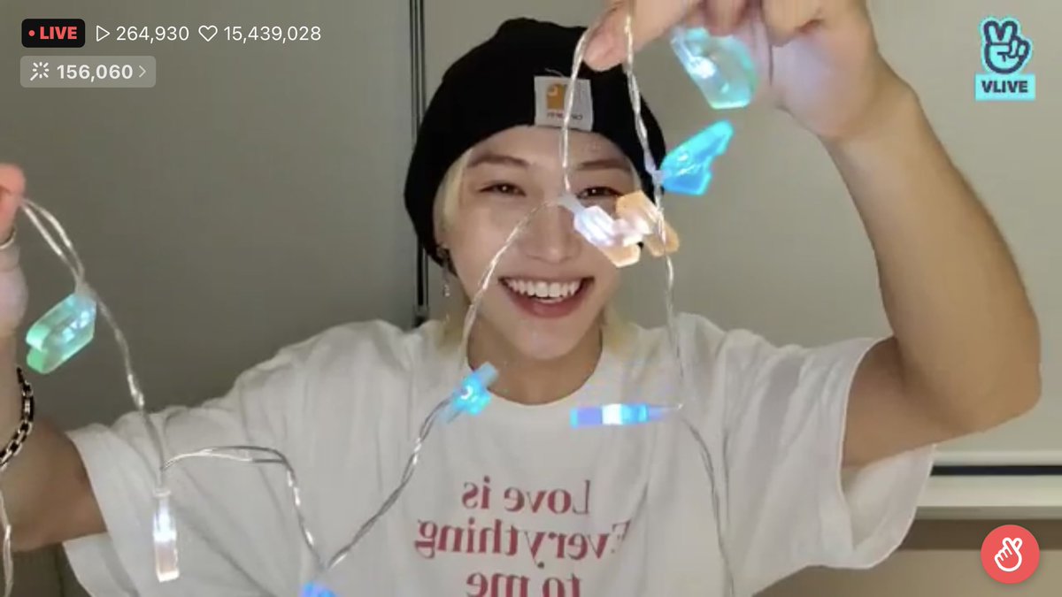 felix brought fairy lights for his birthday live!