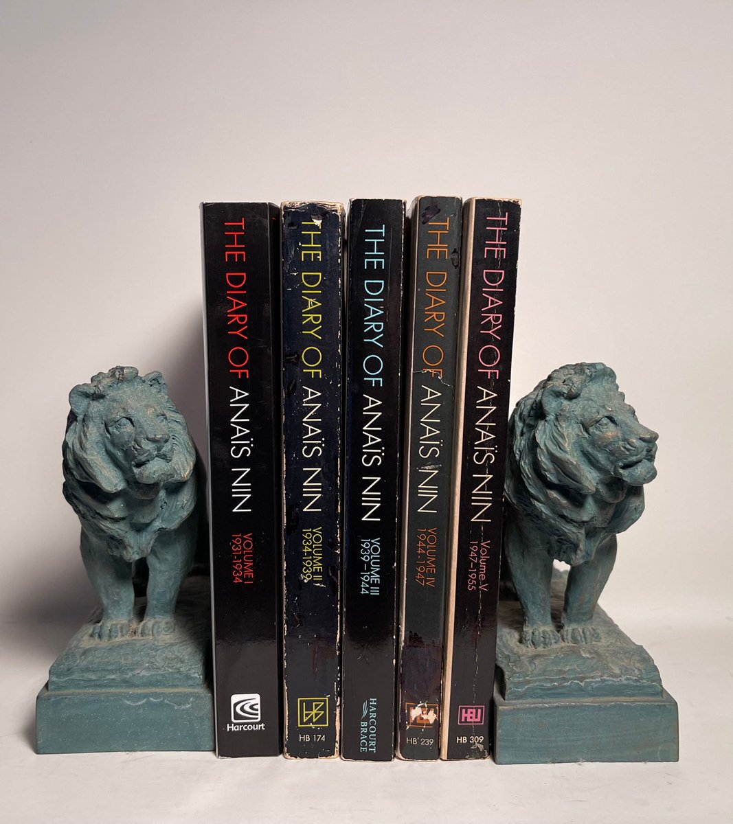 Oh so exciting vintage collection of Anais Nin diaries! Volumes 1 - 5 of her ground-breaking diary in paperback form impossible to find together etsy.me/3EhQ7WS