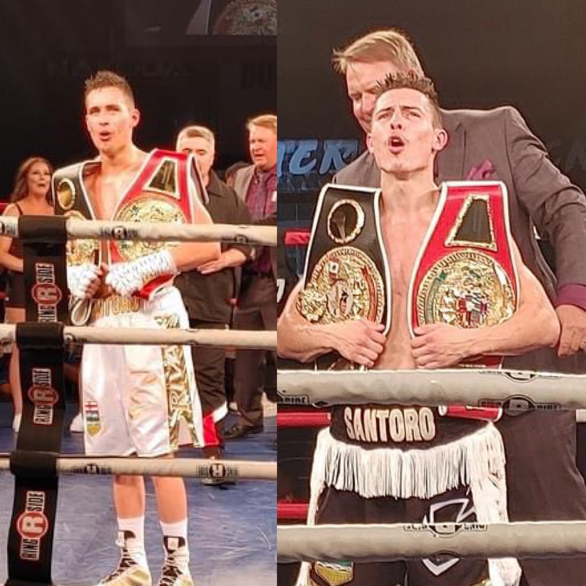 ECBoxing's tweet photo. Carlietto Santoro & Raffaele Santoro bringing home the straps.
🥊#ECBoxing #Edmonton Stand Up
🥊https://t.co/hgtvl6VY4A @CityofEdmonton #Yeg @FiteTV https://t.co/Pdie81dDuC