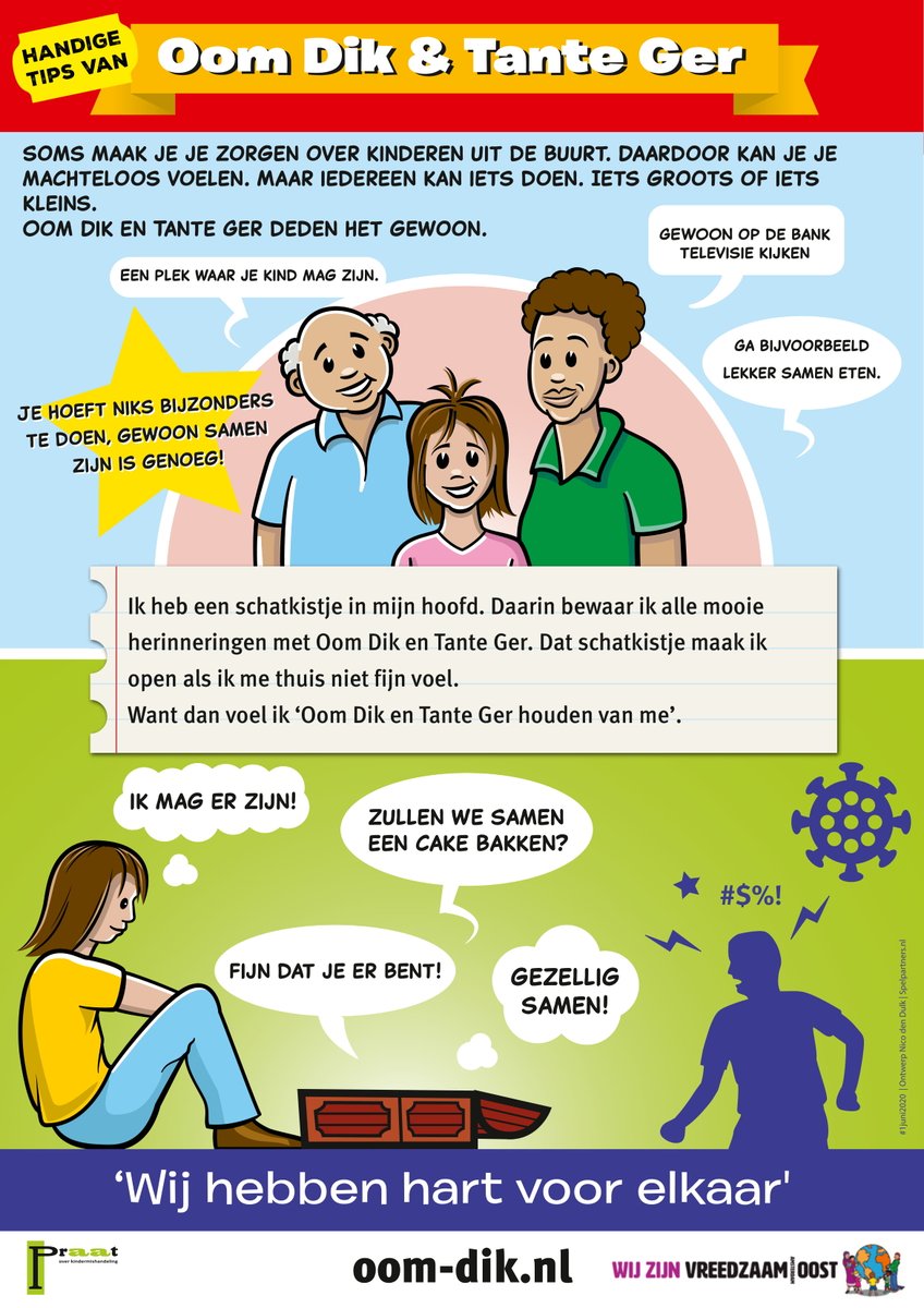 Praat praat deze week over het feit dat niet alleen zorgprofessionals kindermishandeling kunnen signaleren.  Maar vooral over wat je kan doen voor een kind waar je je zorgen over maakt.
praatoverkindermishandeling.nl/nieuws/ik-ben-…