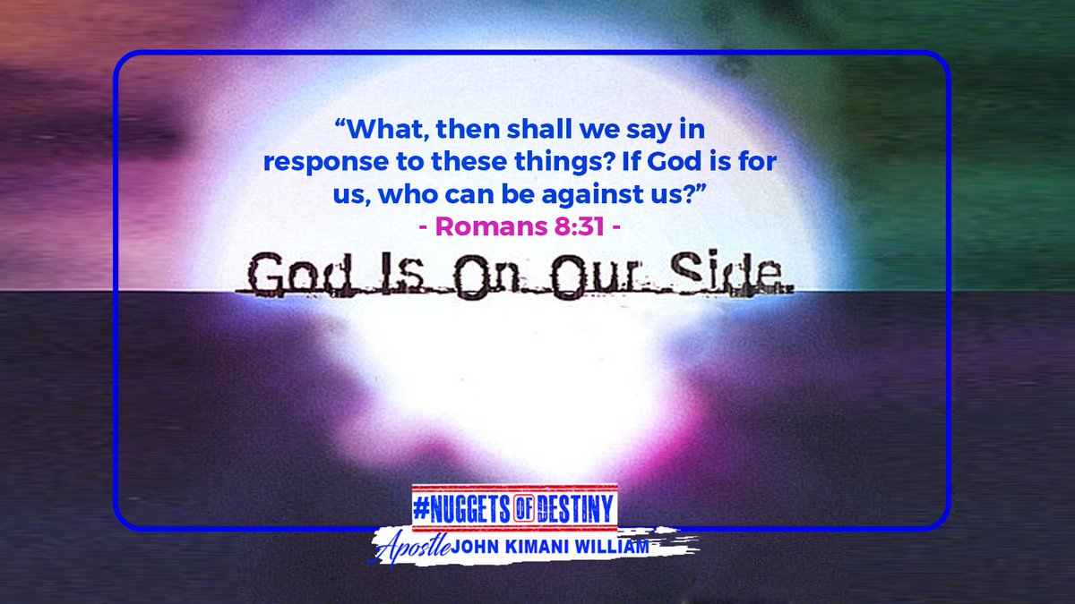 apostlejkimani's tweet photo. As long as we are on the Lord's side, we are not alone in the battle.
#NuggetsofDestiny https://t.co/vZq0HWVSqJ