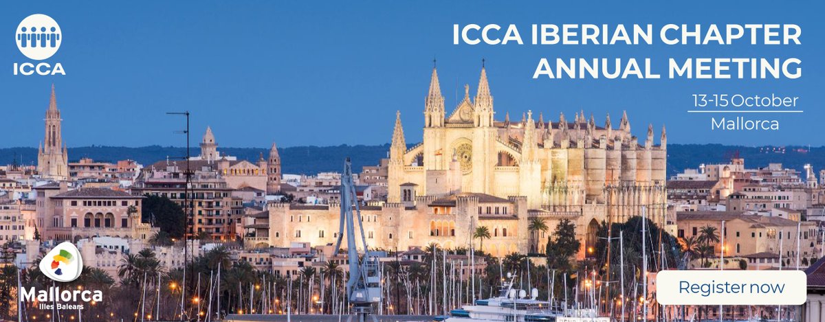 Join the ICCA Iberian Chapter in #Mallorca, a cosmopolitan and modern city where experience, professional service, security, quality infrastructure and excellent accommodation make it a leading destination for MICE events.  
Register here: ow.ly/wmFx50FT8lp
#ICCAWorld