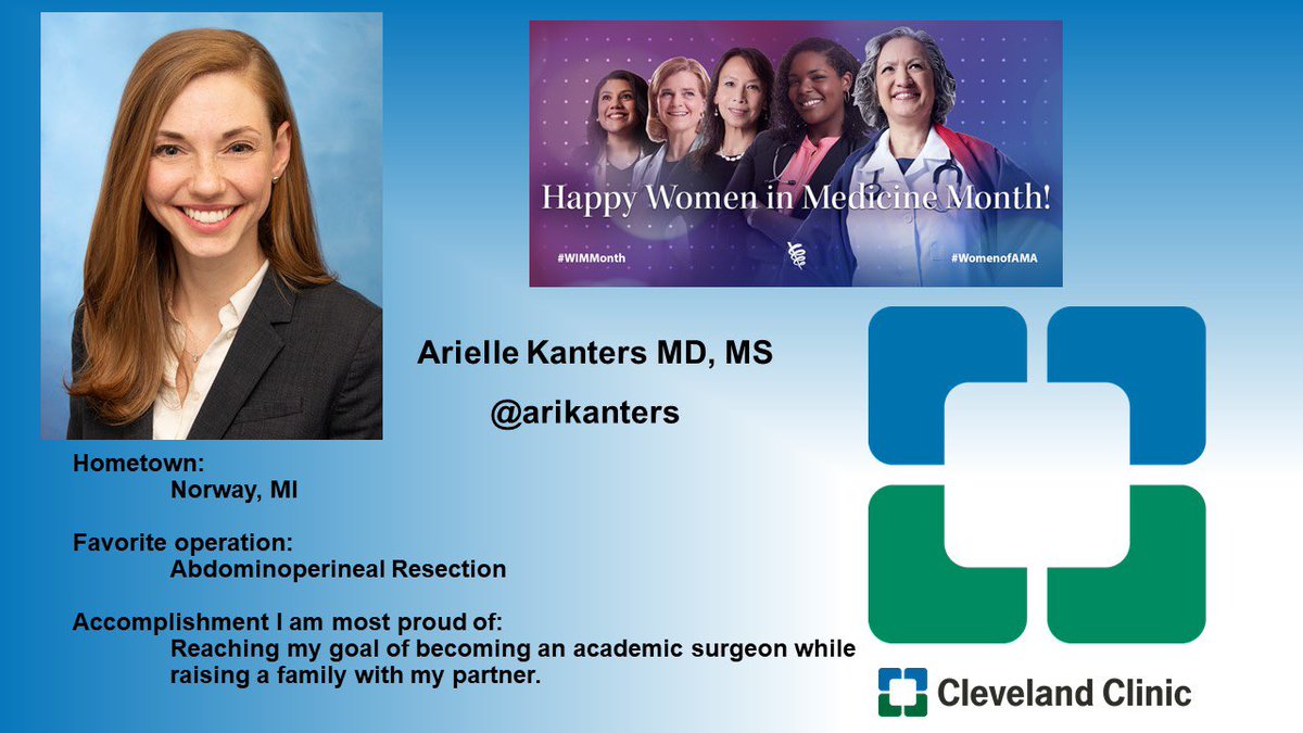 @ClevelandClinic @arikanters celebrating #WomenInMedicine / wonderful to have her stay with us - #quality, #cancer, complex fistulas, academic surgery, #positivity !