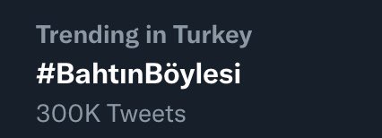 we made it with three hundred k

 #BahtınBöylesi