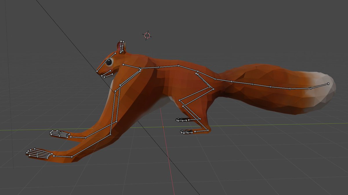 lukeperryart's tweet photo. When you accidentally scale the arms instead of rotating them 😂 #swol #squirrel #squirrelville #indiegames #IndieGameDev #rigging #blender https://t.co/gKb3BIMuqU