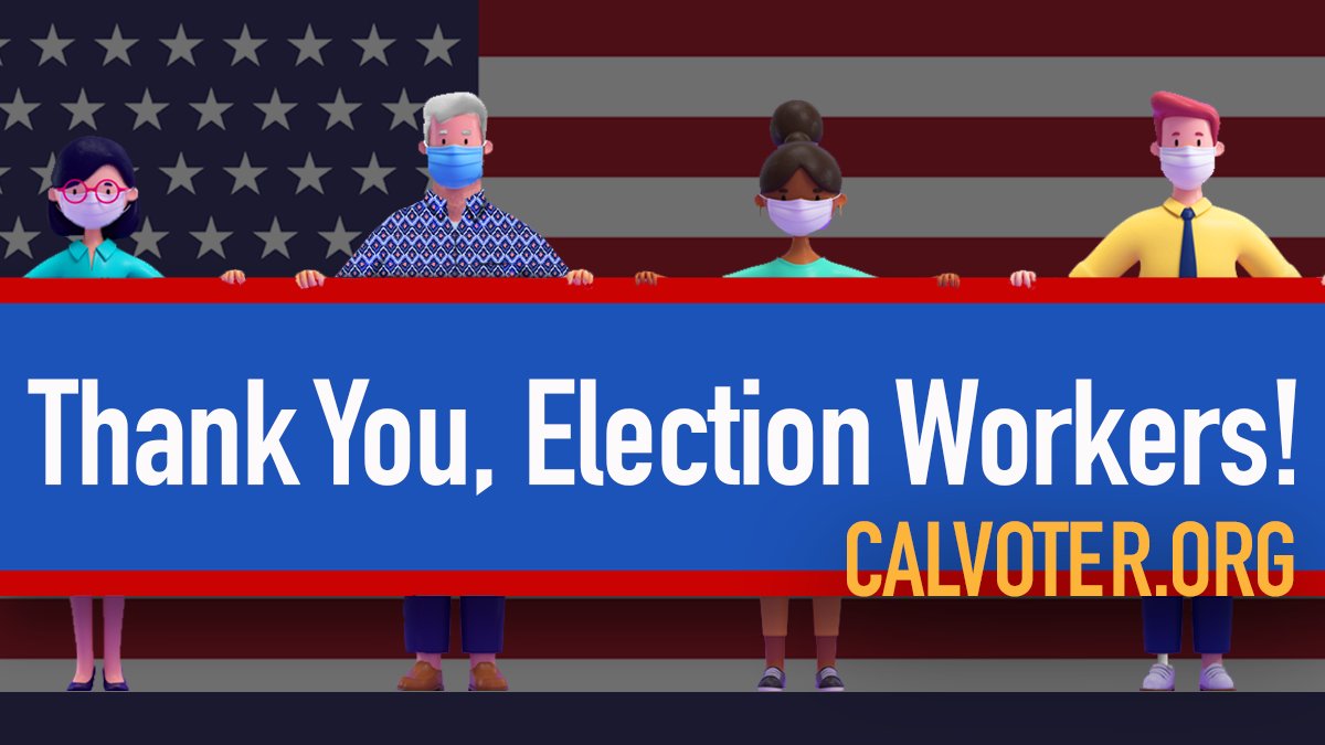 Thank you California election workers, you are the #electionheroes of the #CARecall election!