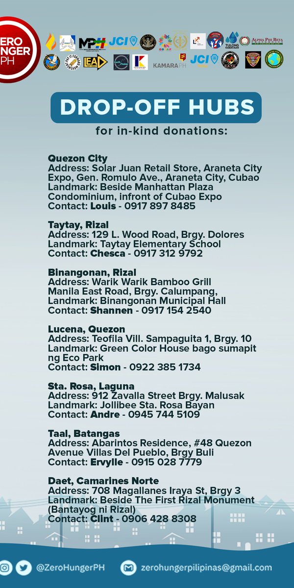 youth4climatePH's tweet photo. Let's help the communities affected by Typhoon #JolinaPH and #KikoPH!
Receiving of the first batch of in-kind donations will be cut off on Thursday, September 16 for turnover to our Masbate beneficiaries!
#JolinaPH #KikoPH
#ReliefPH
#ZeroHungerPH https://t.co/PE2EfU4ojS