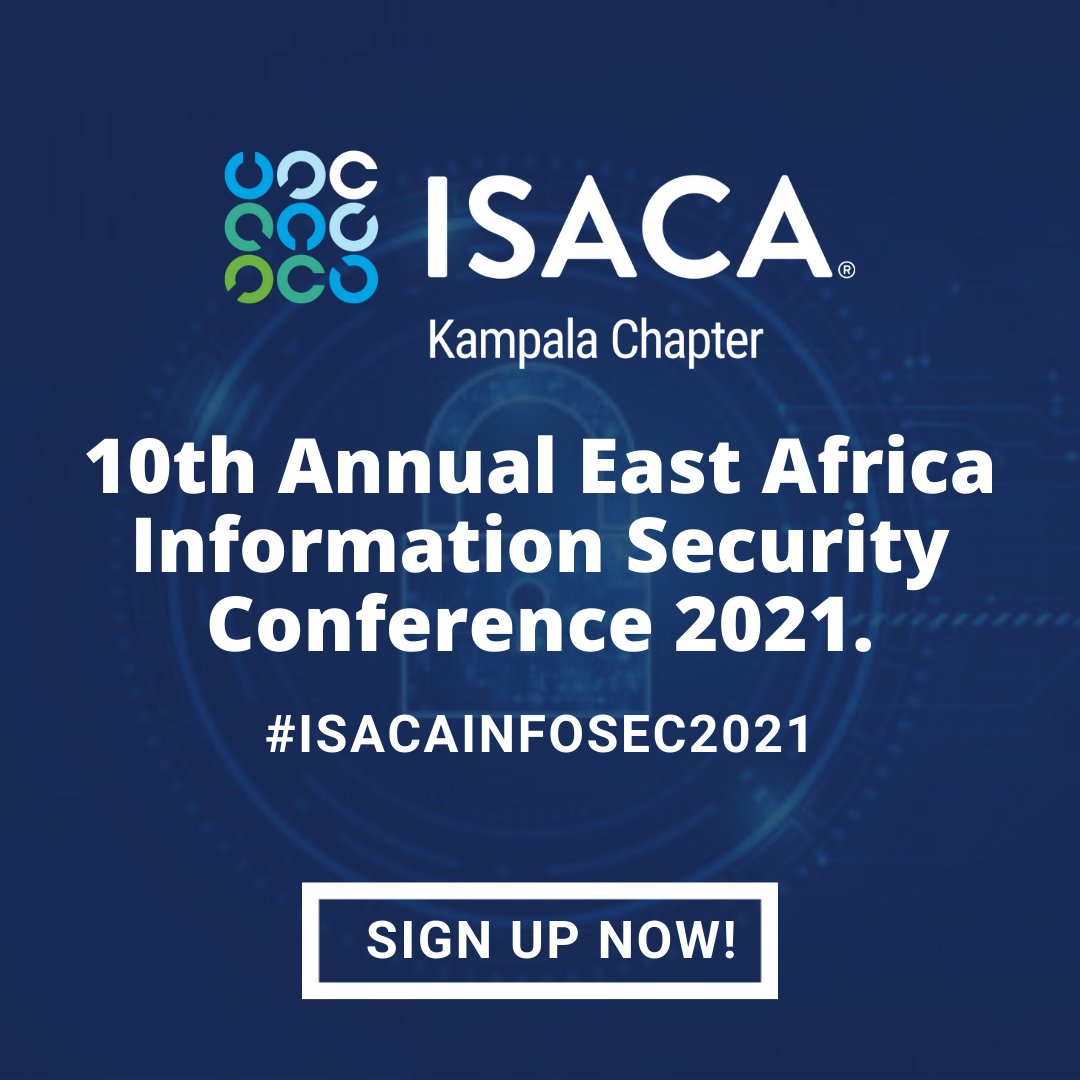 It is 8 days to the 10th Annual East Africa Information Security Conference 2021. Sign up to enhance your skills and appraise your knowledge through discussions led by highly acclaimed speakers.

Sign up here: bit.ly/390tBTO 

#ISACAInfosec2021 #Infosec2021