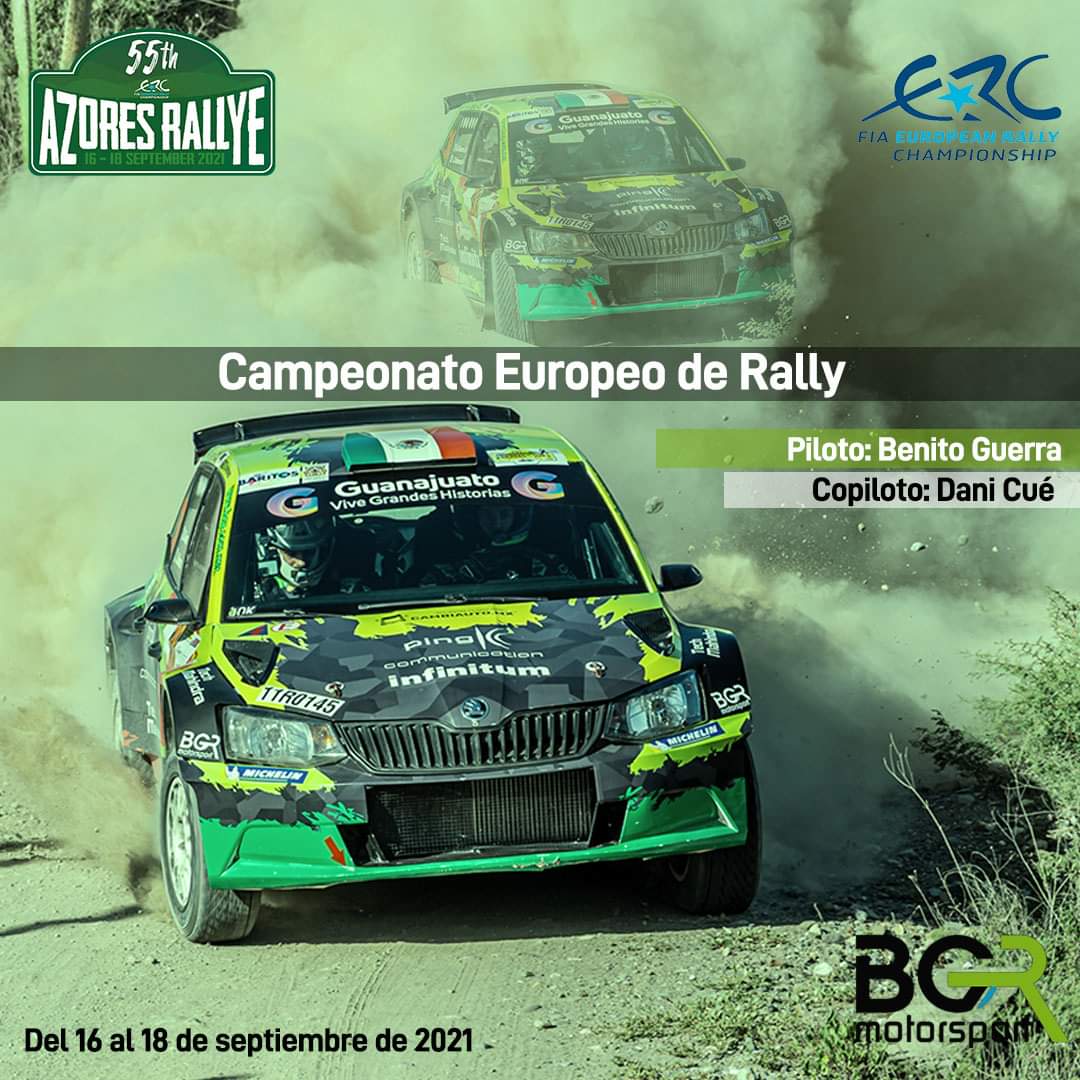¡Mexicanos "al grito de GUERRA"! 🇲🇽 Benito Guerra Jr.  y Dani Cué buscarán el triunfo en el Rally de Azores del Campeonato Europeo de Rally. No te pierdas la acción del 16 al 18 de septiembre 2021 😎 We are back! 

<a href="/FIAERC/">FIA European Rally Championship</a> <a href="/AzoresRallye/">Azores Rallye</a> <a href="/fia/">FIA</a> #rally #rallye <a href="/BGRmotorsport/">BGR Motorsport</a>