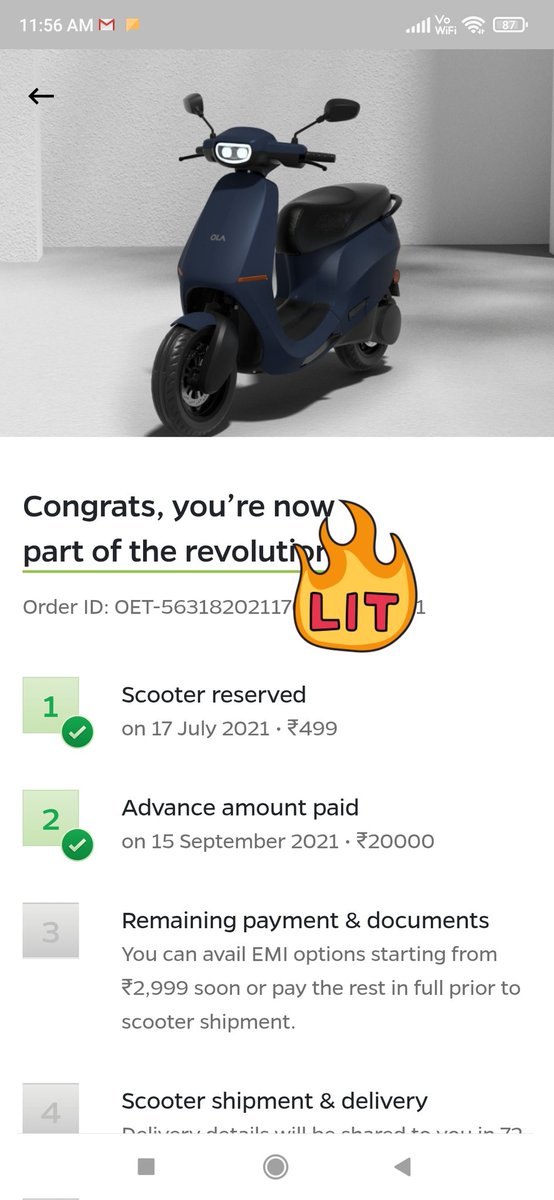 ranjithdin1996's tweet photo. Finally, Joined the revolution. Excited.

@OlaElectric, @Olacabs and @bhash https://t.co/maenSyAUOo