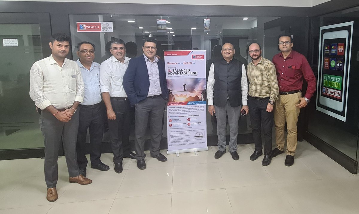 prashkak's tweet photo. Launch time at Ahmedabad...
𝑵𝑱 𝑩𝒂𝒍𝒂𝒏𝒄𝒆𝒅 𝑨𝒅𝒗𝒂𝒏𝒕𝒂𝒈𝒆 𝑭𝒖𝒏𝒅
A Fund which follows Rule-Based Active Investing
NFO Dates:
8th - 22nd Oct'21
#NJAMC
#NJMutualFund
#NJWealth
@Rajivshastri
@choksinrc https://t.co/4Xb7rgiYuW