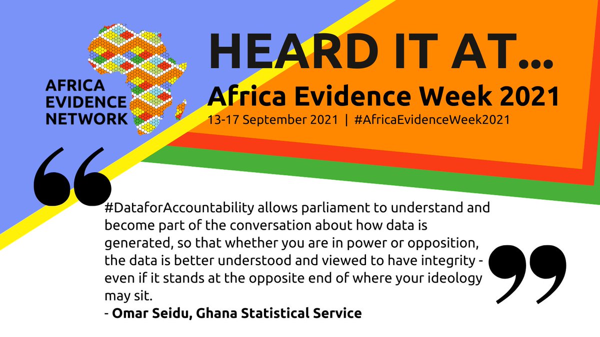 Africa_evidence's tweet image. A great quote from @INASPinfo&apos;s event about that reflected on the #DataforAccountability project which aimed to institutionalize evidence-use in the Parliament of Ghana. Keep your eyes on #AfricaEvidenceWeek2021 for the recording if you missed the event.  @StatsGhana