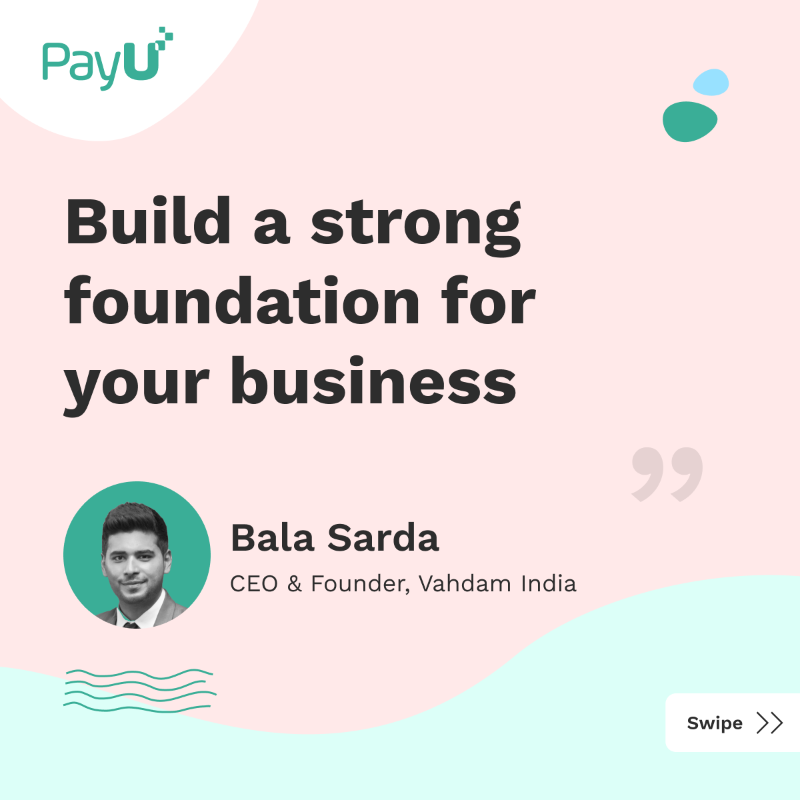 PayUindia's tweet photo. Here are a few #tips for #entrepreneurs from the founder of a homegrown tea brand, Vahdam India. Swipe to find what Bala Sarda, Founder, Vahdam India has to say!

Find out more about this conversation here: https://t.co/GOTwA64tKS
#UpstartLive #PayUIndia #MakeInIndia