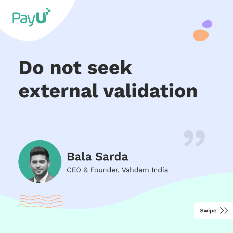 PayUindia's tweet photo. Here are a few #tips for #entrepreneurs from the founder of a homegrown tea brand, Vahdam India. Swipe to find what Bala Sarda, Founder, Vahdam India has to say!

Find out more about this conversation here: https://t.co/GOTwA64tKS
#UpstartLive #PayUIndia #MakeInIndia