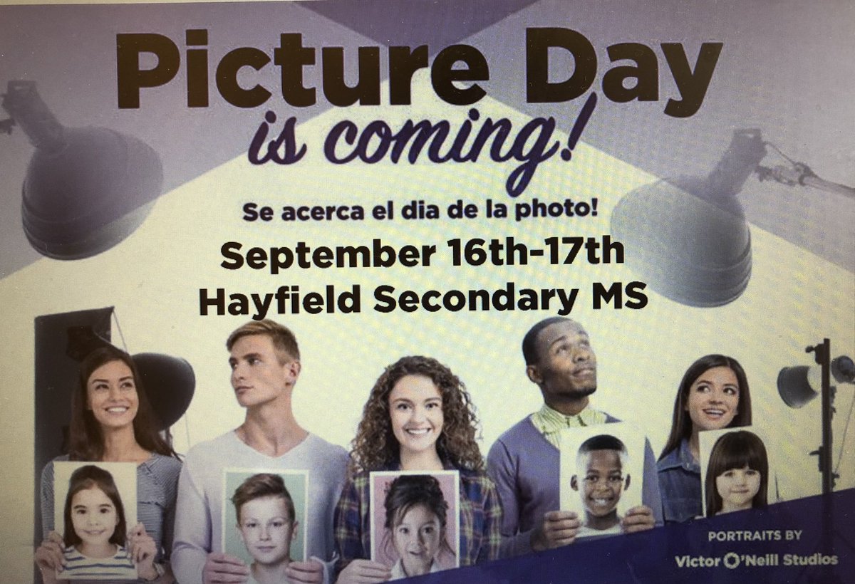 Get your school picture taken during PE class on Thursday &amp; Friday! @FCPSHayfieldSS #HawkPride