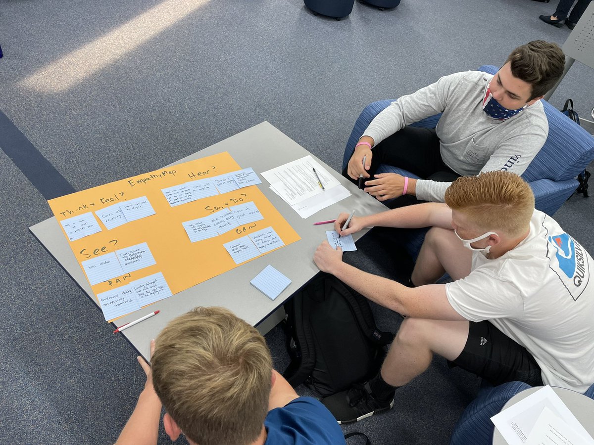 Thanks Denise Broz for coming into class for two days this week to discuss empathy mapping and design thinking!  Go Lancers!