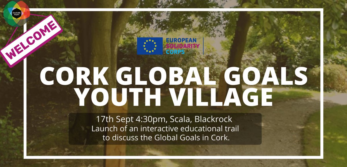 SERVE_ie's tweet photo. Extremely thrilled to support the launch of #Cork #GlobalGoals Youth Village in Scala on #CorkCityCultureNight #OicheCultúr #CultureNight 
cc @corkbeo @davemacardle @CorksRedFM @corkindo https://t.co/RuME0iYm89 PLS RT

PS Drop in @blackrockcastle after! A family outing sorted. https://t.co/0UaFedcKg0
