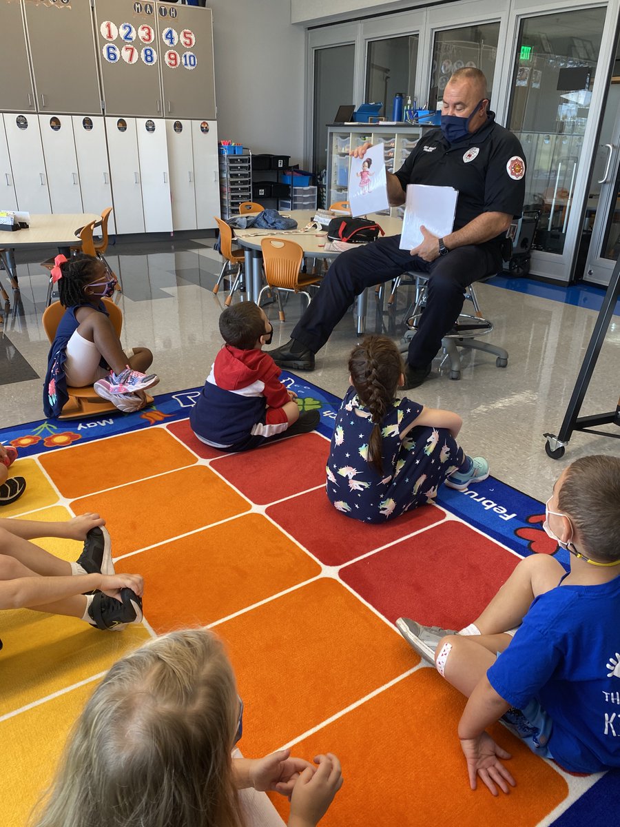 Thank you, Fireman Tony, for teaching our students about fire safety!  We love partnering with Vernon Hills Fire Department! #HappyatHSYL