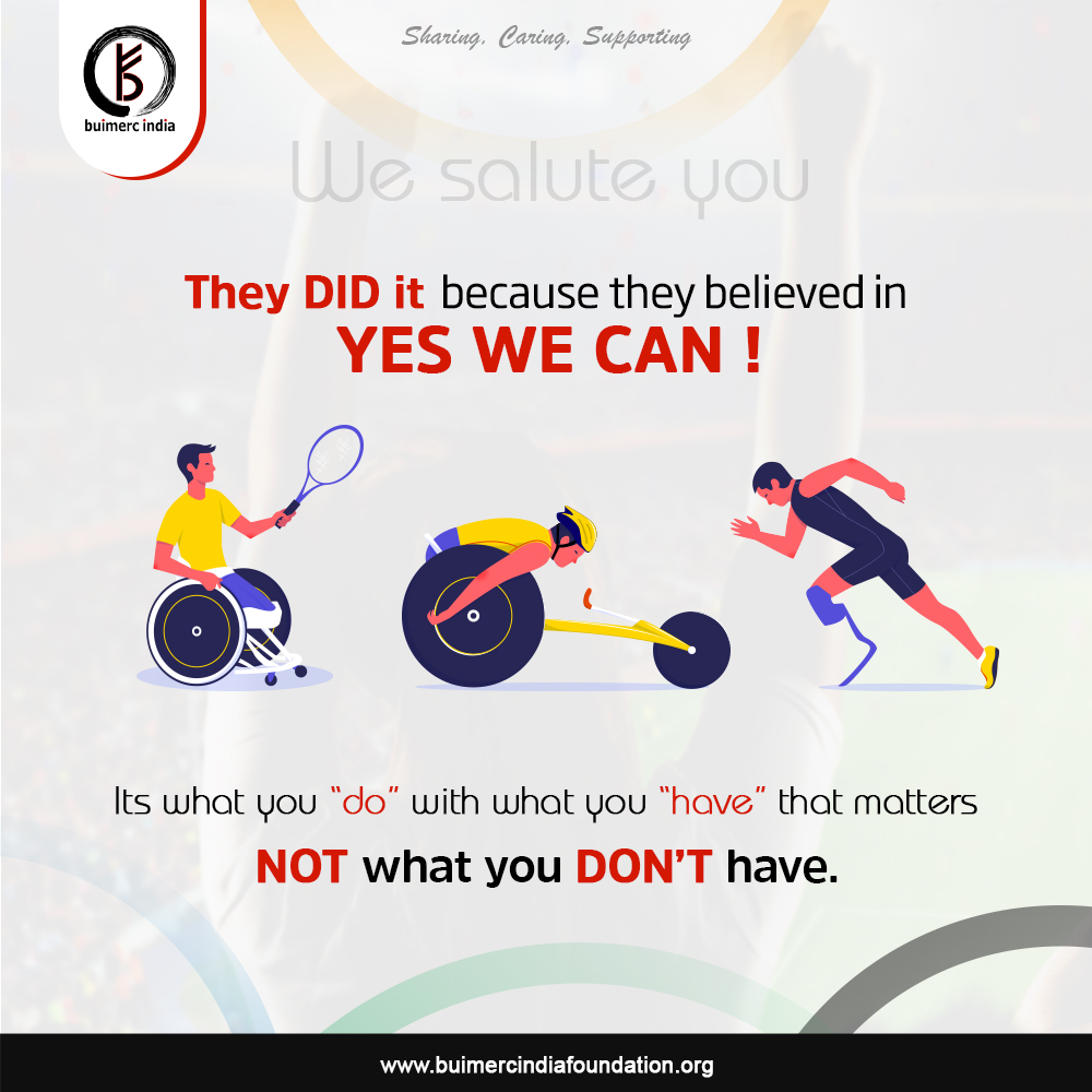 Buimerc India Foundation would like to salute all the Bravehearts who participated in the recent Tokyo Paralympics. Not just the ones who came back with medals.✨

read full article - bit.ly/3tGOhtA

#ParalympicsTokyo2020 #Paralympics #paralympics2020 #NGO  #buimercindia