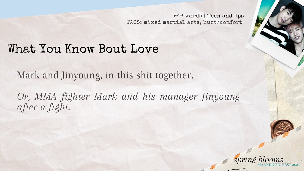 markjinficfest's tweet photo. 09.15 💌 #MarkJin fic mail delivery

WHAT YOU KNOW BOUT LOVE
📎 for prompt #19 (sports AU, action)
📎 946 words, teen &amp; up
🖇️ https://t.co/oscEfJR4fr https://t.co/uAV4m7KBGB