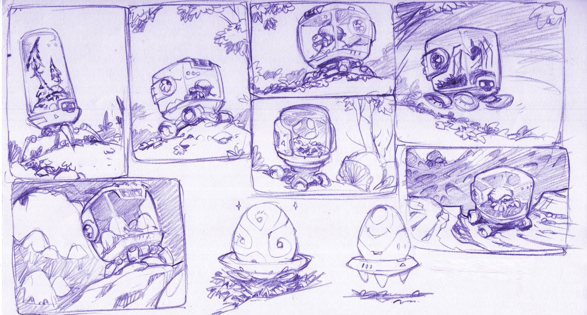 here are rough sketches, I made before I reworked the bots digitally. #magebots 