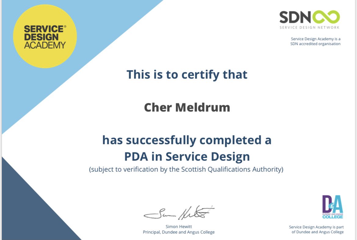 cher_meldrum's tweet photo. OH MY GOD😭😭😭😭 

The stress, multiple tears and sleepless nights have finally paid off😭 

PDA IN SERVICE DESIGN🥳🥳🥳🥳 

Massive shout out to @SiraRennie for every bit of support, encouragement and also putting up with my crazy moods about this🤣 @SDA_Scot #designwithnotfor https://t.co/dsY73rPTcB