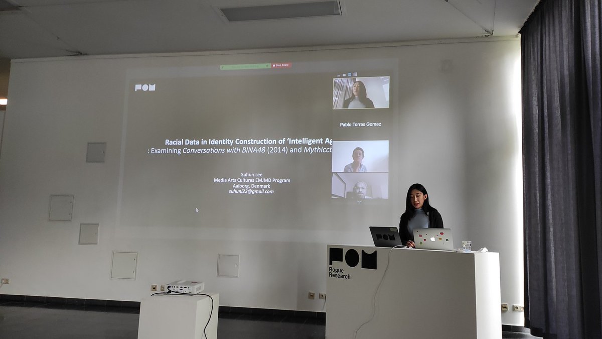 MarcoDonnarumma @Body_sound_machine@assemblag.es (@marcodonnarumma) on Twitter photo Our panel at #POM2021 Decolonising the Machine with <a href="/danceswithrobot/">Elizabeth Jochum</a> #christinaShoux #grishaColeman #borisAbramovic just started!
"Racial Data in Identity Construction of Intelligent Agents" by #SuhunLee Our panel at #POM2021 Decolonising the Machine with <a href="/danceswithrobot/">Elizabeth Jochum</a> #christinaShoux #grishaColeman #borisAbramovic just started!
"Racial Data in Identity Construction of Intelligent Agents" by #SuhunLee